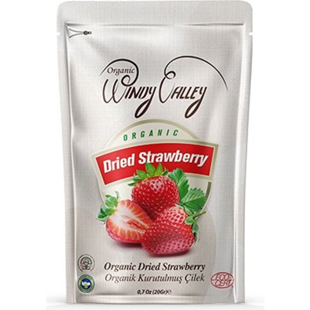 Organic Windy Valley Organik Kurutulmuş Çilek 20 gr Kuru Meyve Fiyatı