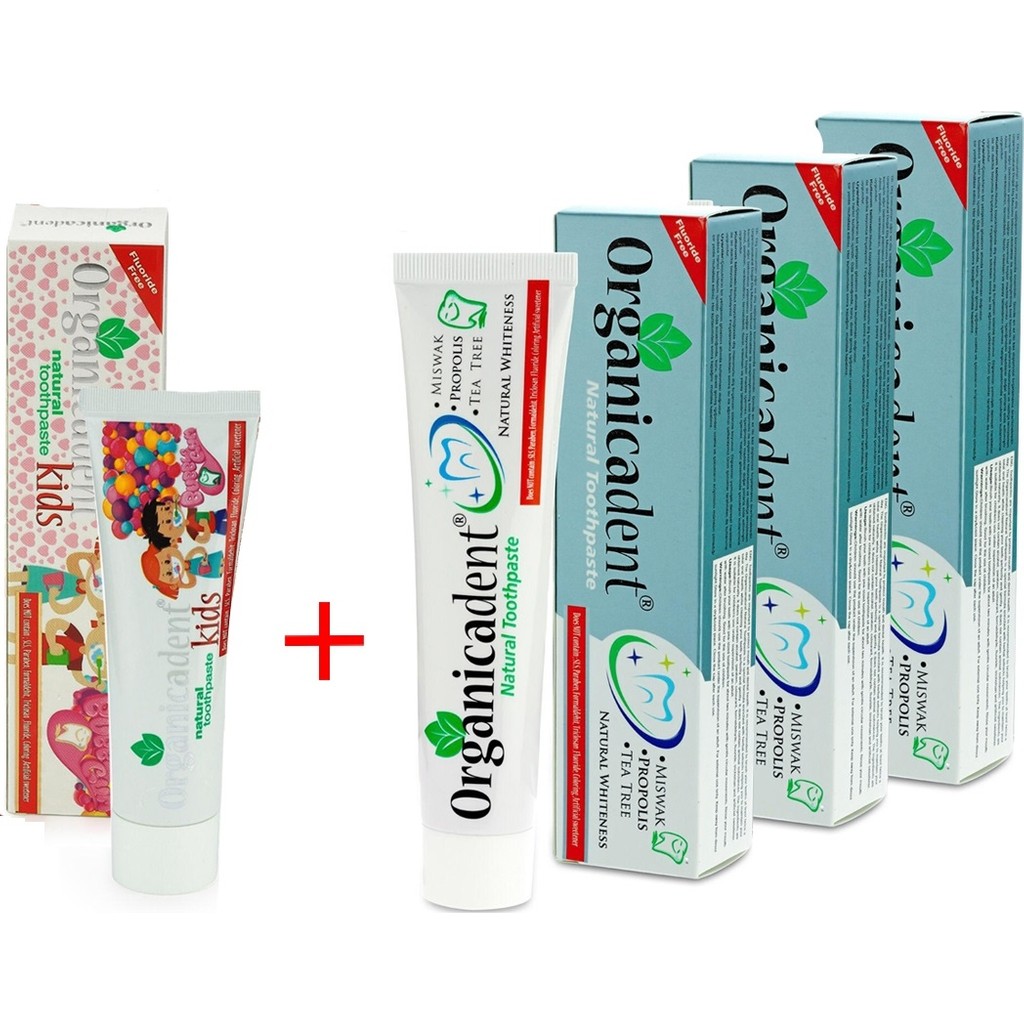 Organicadent 1 Doğal Çocuk + 3 Doğal Diş Macunu 4'lü Paket Diş Macunları Fiyatı