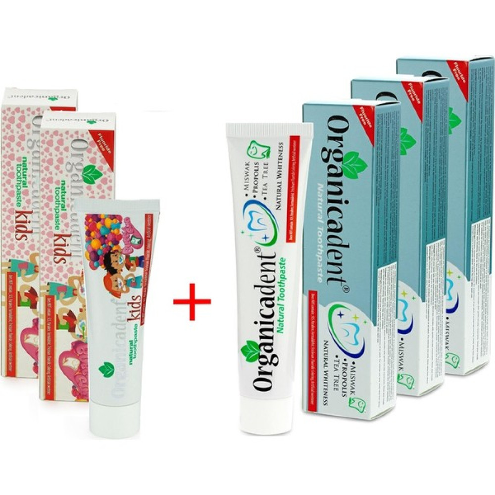 Organicadent 2 Doğal Çocuk + 3 Doğal Diş Macunu 5'li Paket Diş Macunları Fiyatı