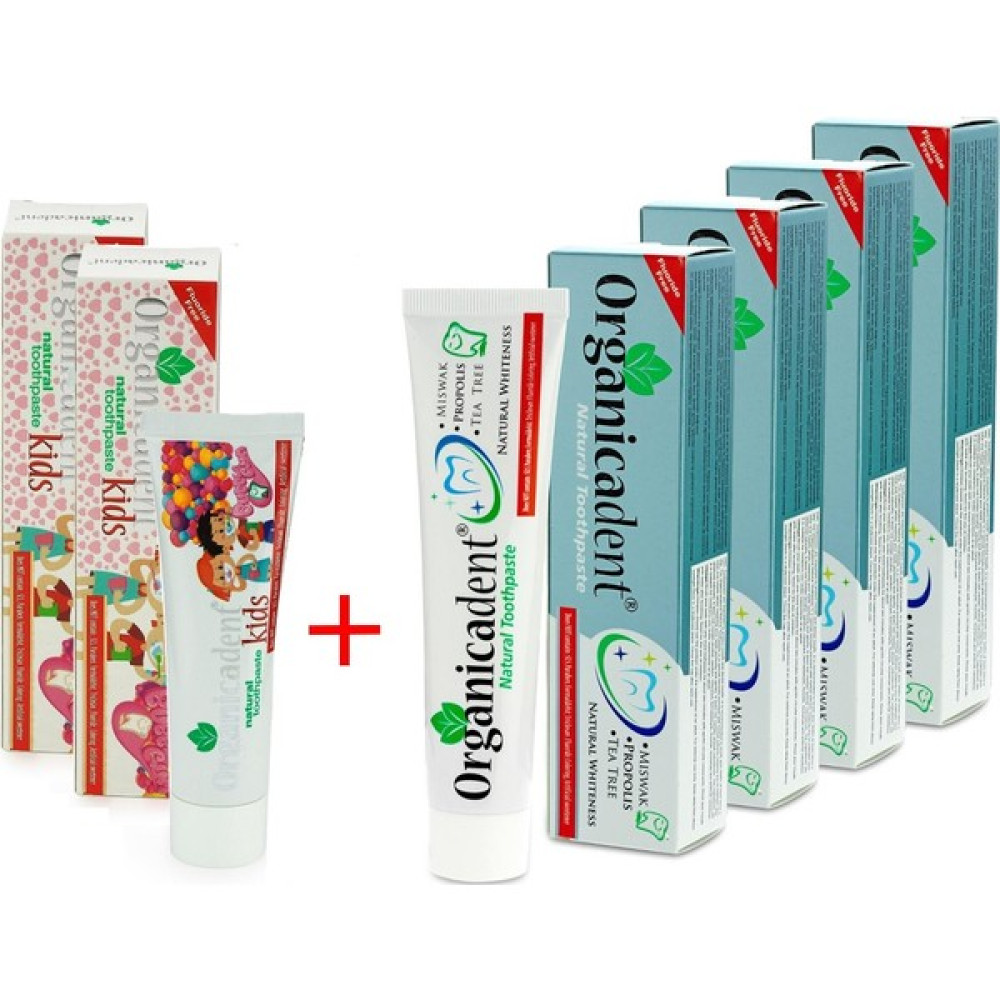 Organicadent 2 Doğal Çocuk + 4 Doğal Diş Macunu 6'lı Paket Diş Macunları Fiyatı