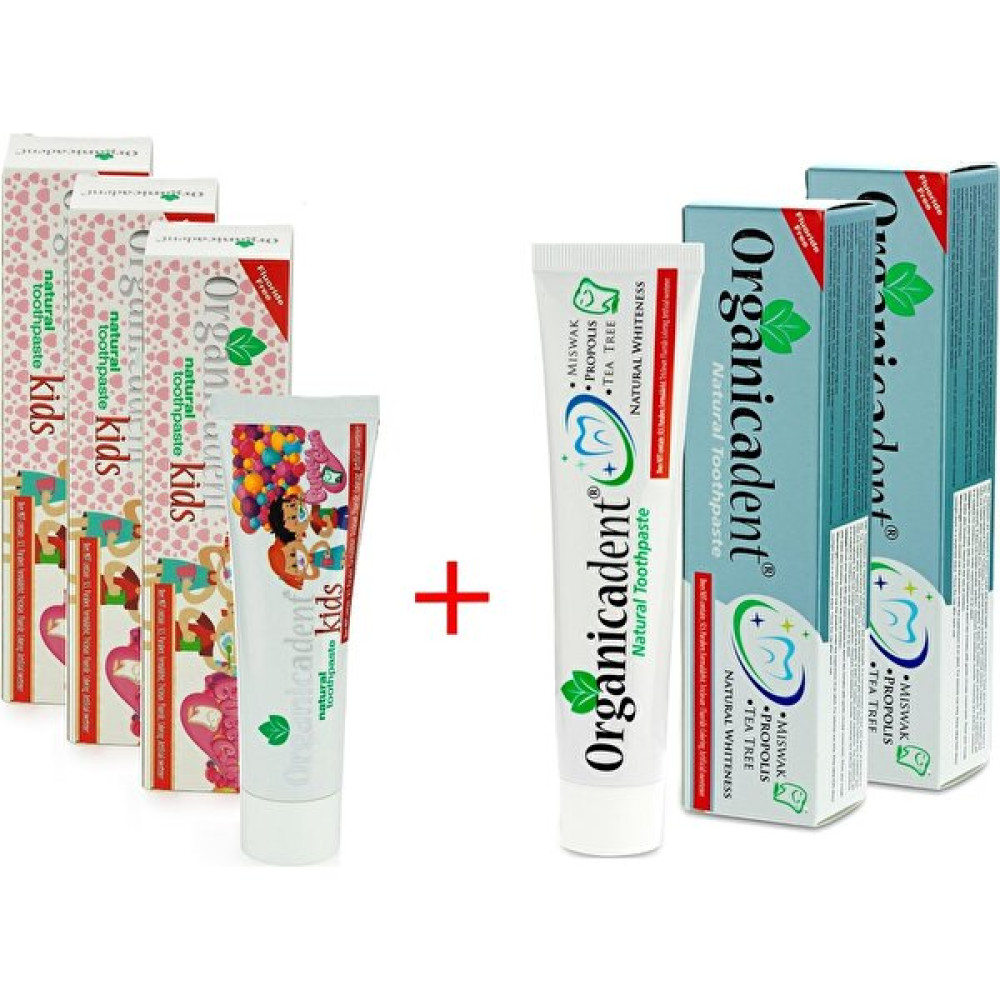Organicadent 3 Doğal Çocuk + 2 Doğal Diş Macunu 5'li Paket Diş Macunları Fiyatı
