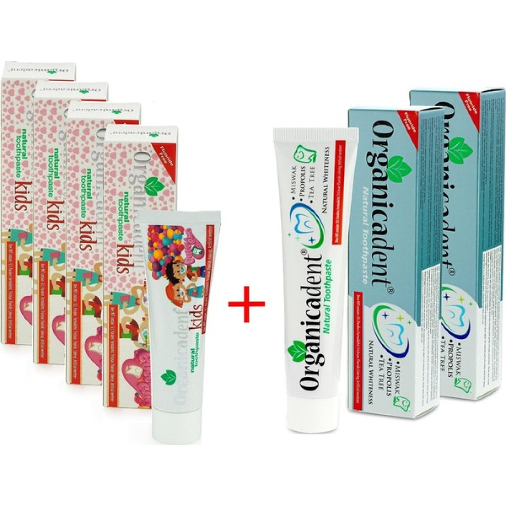 Organicadent 4 Doğal Çocuk + 2 Doğal Diş Macunu 6'lı Paket Diş Macunları Fiyatı