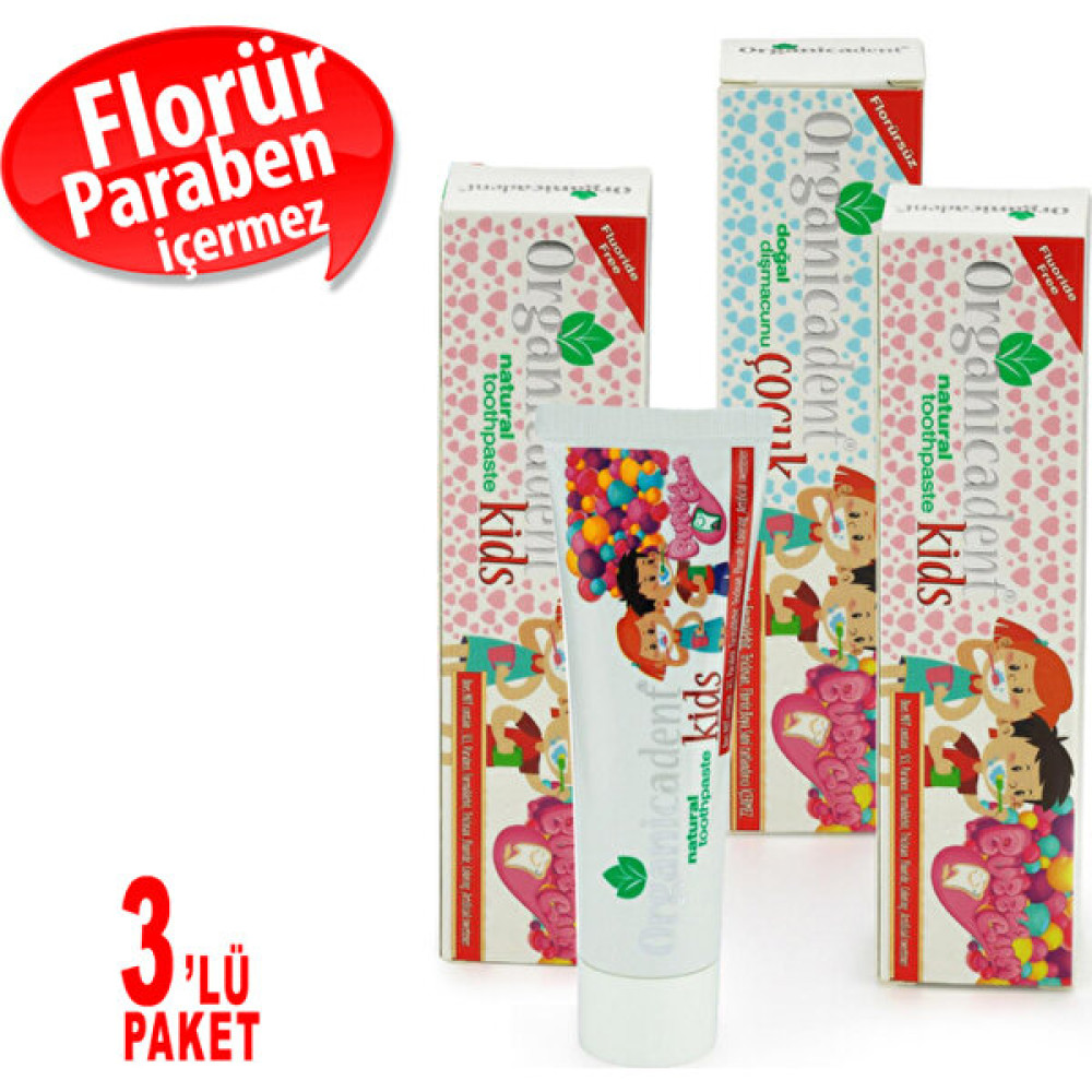 Organicadent Çocuk Diş Macunu 3'lü Diş Macunları Fiyatı