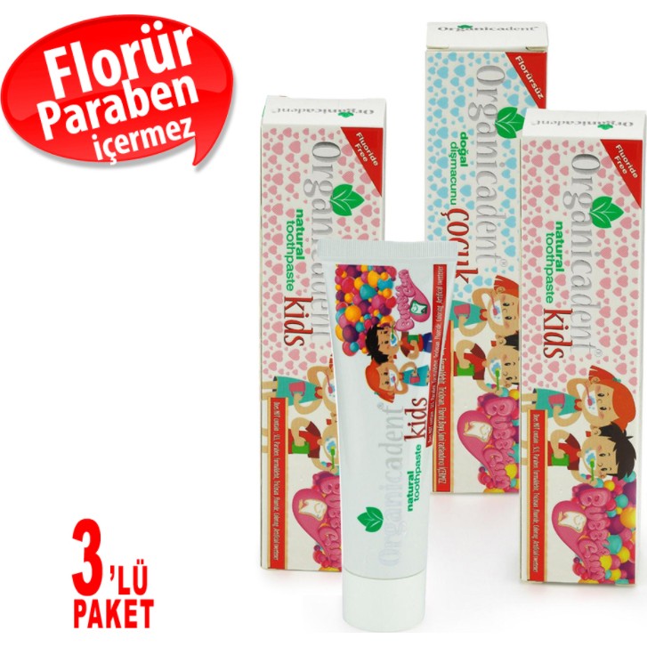 Organicadent Çocuk Diş Macunu 3'lü Diş Macunları Fiyatı