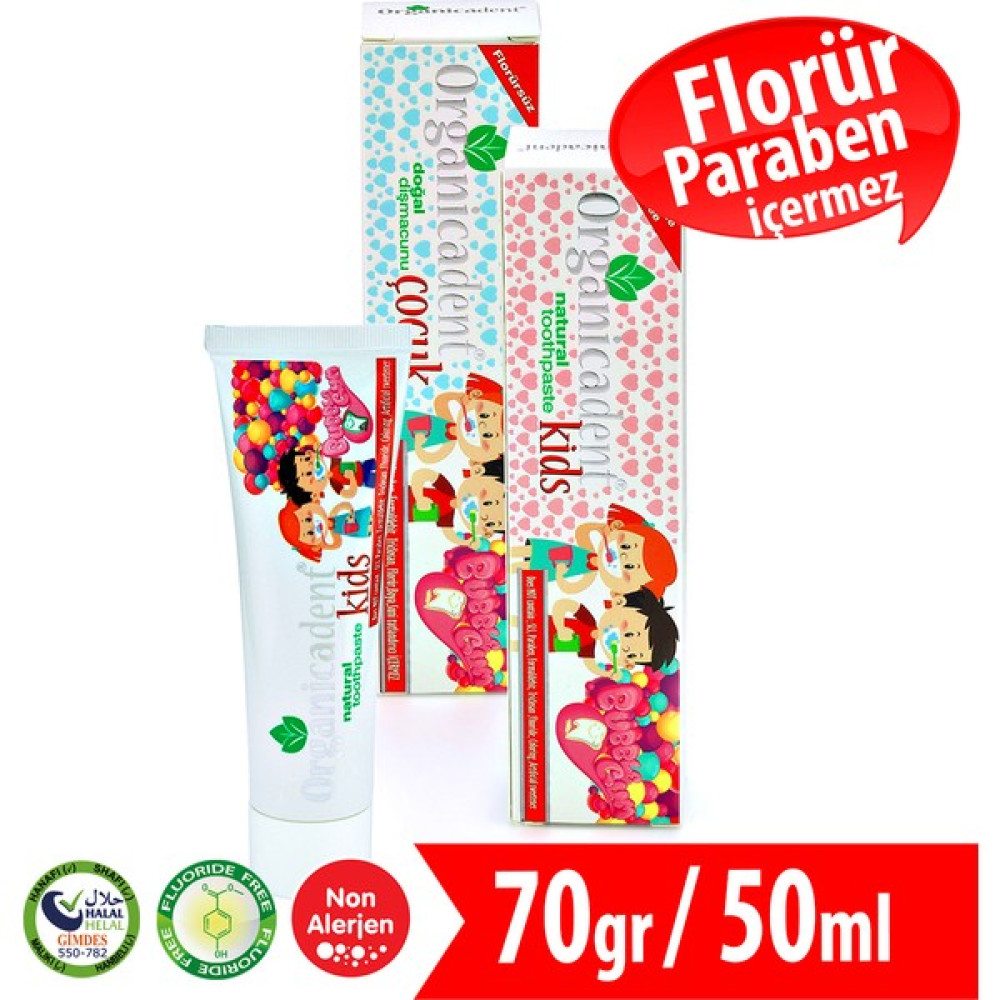 Organicadent Doğal 50 ml Çocuk Diş Macunu Florürsüz Diş Macunları Fiyatı