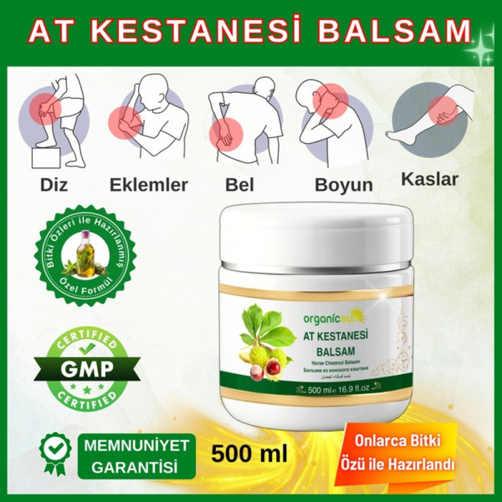 Organicsun At Kestanesi Balsamı Jeli Besleyici Masaj Kremi 500 ml Nemlendiriciler Fiyatı