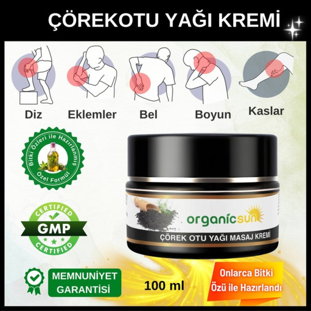 Organicsun Çörek Otu Yağlı Masaj Kremi 100 ml Nemlendiriciler Fiyatı
