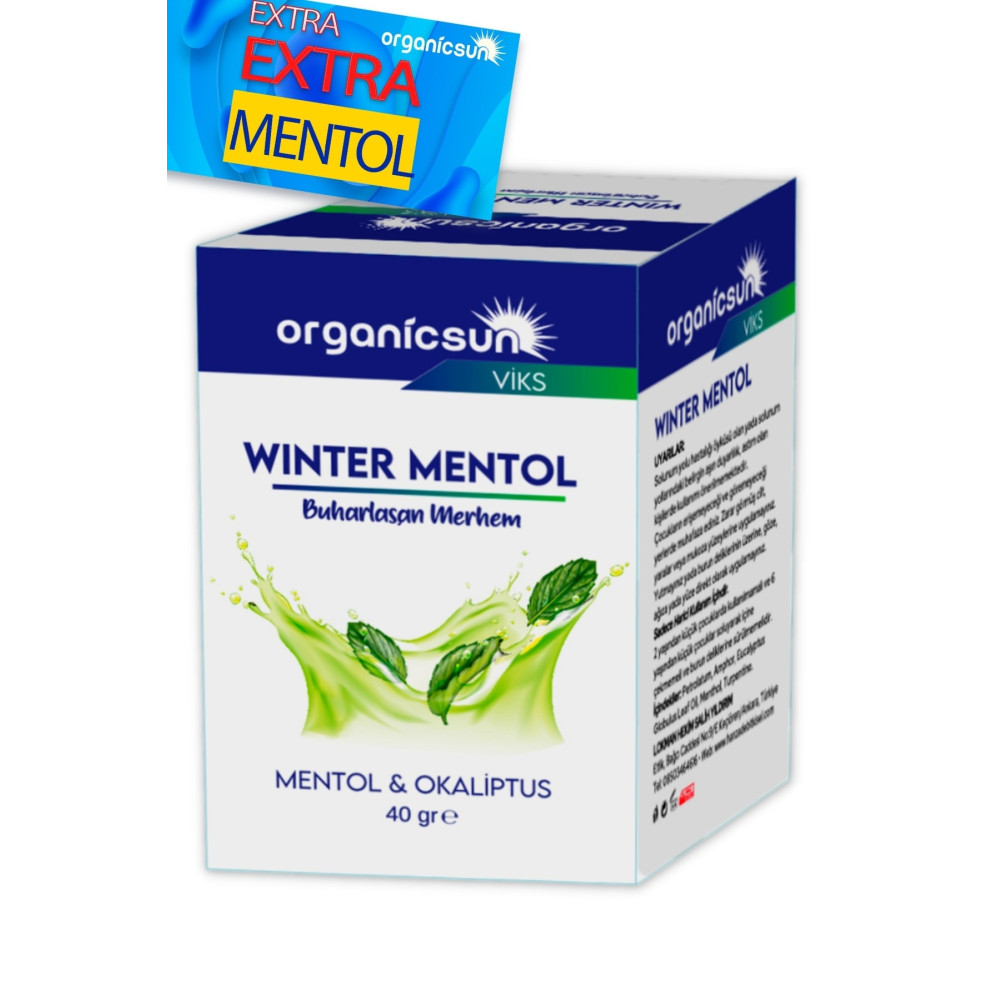 Organicsun Winter Mentol Buharlaşan Merhem Viks Vicks Vikis Mentol Ve Okaliptus 40 Gr Vücut Losyonu ve Nemlendiricileri Fiyatı