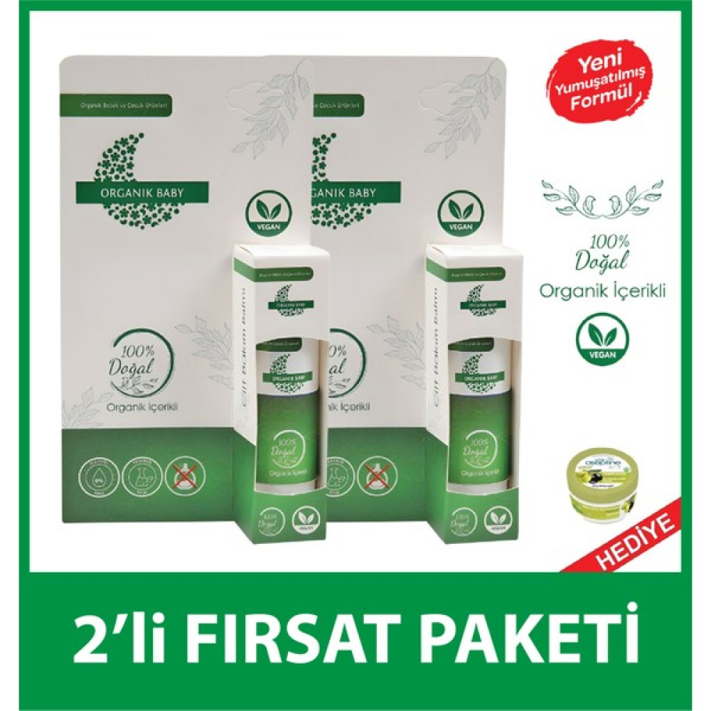Organik Baby Vegan Cilt Bakım Balmı Anlık Yatıştırıcı Doğal Stick 2 Adet Bebek Bakım Fiyatı