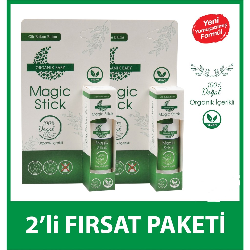 Organik Baby Vegan Cilt Bakım Balmı Anlık Yatıştırıcı Doğal Stick 2 Adet Diğer Fiyatı