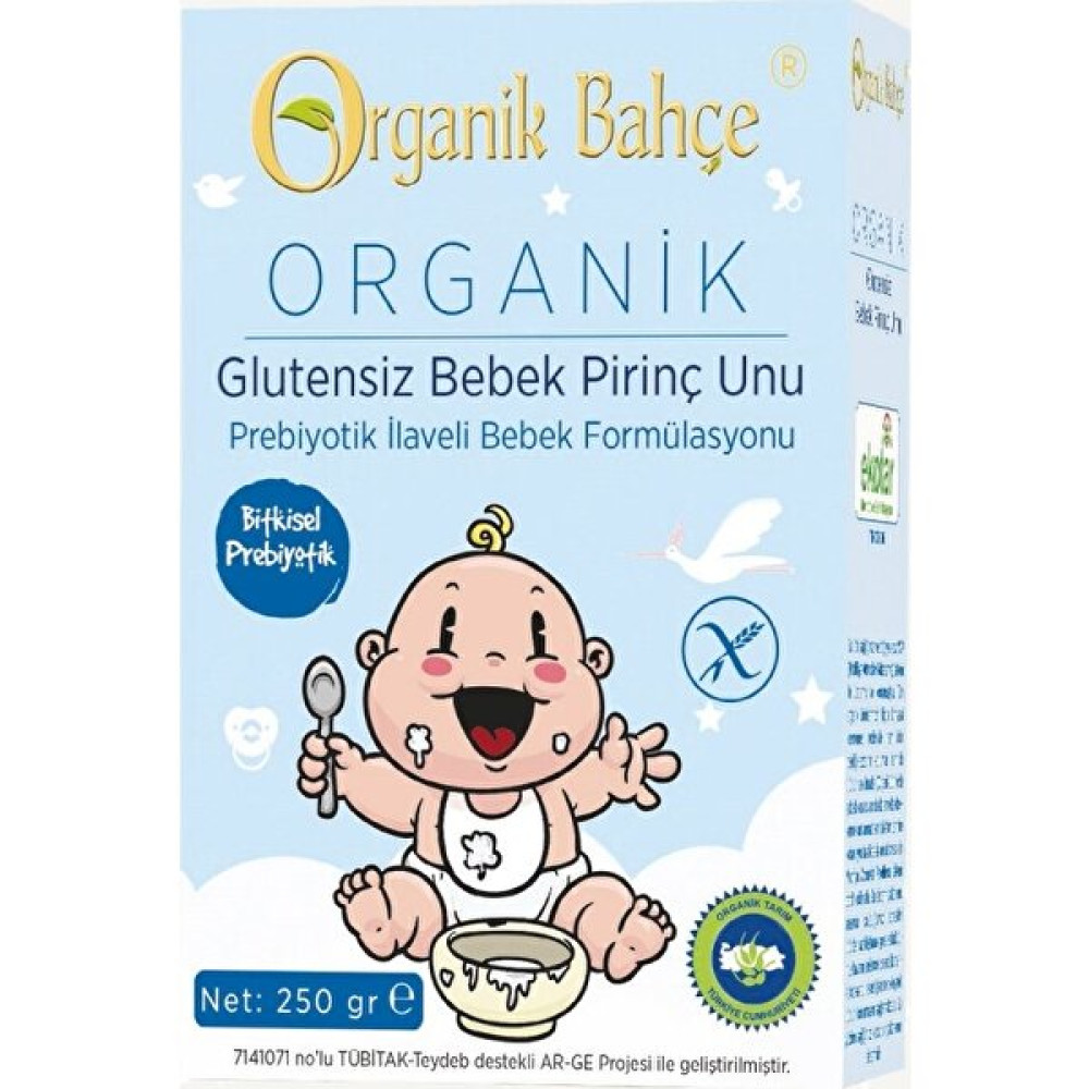 Organik Bahçe Organik Glutensiz Bebek Pirinç Unu 250 gr Bebek Mamaları Fiyatı