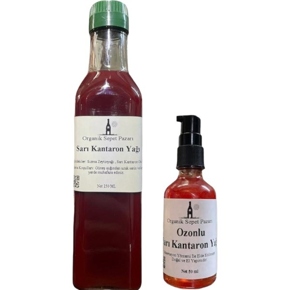 Organik Sepet Pazarı Sarı Kantaron Yağı 250 ml ve Ozonlu Sarı Kantaron Yağı 50 ml 2'li Set Nemlendiriciler Fiyatı