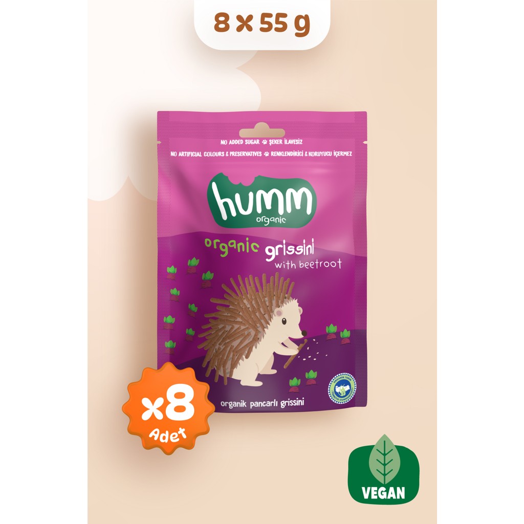 Organik Vegan Pancarlı Grissini Atıştırmalık Paketi - 8 Adet Diğer Fiyatı