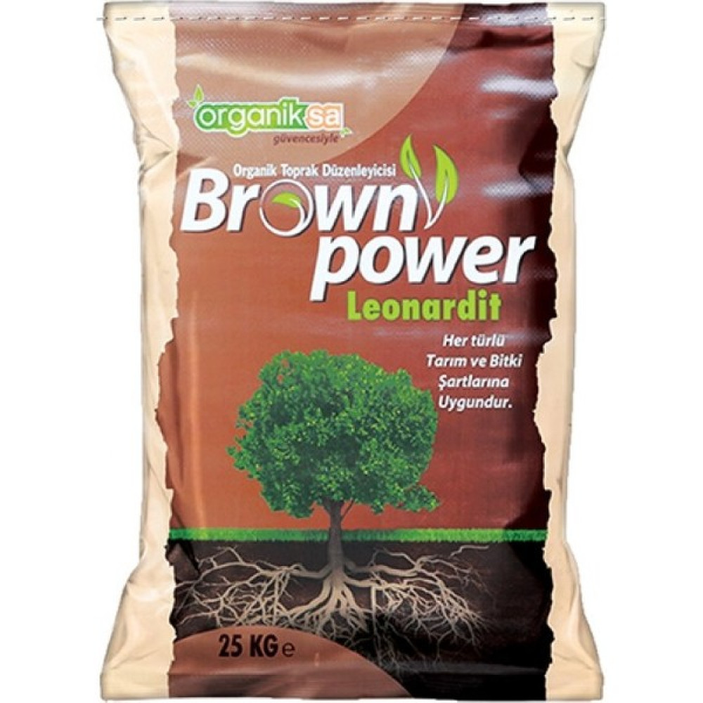 Organiksa Leonardit 25 kg %40 Humik Fulvik Asit Brown Power Bitki Fiyatı