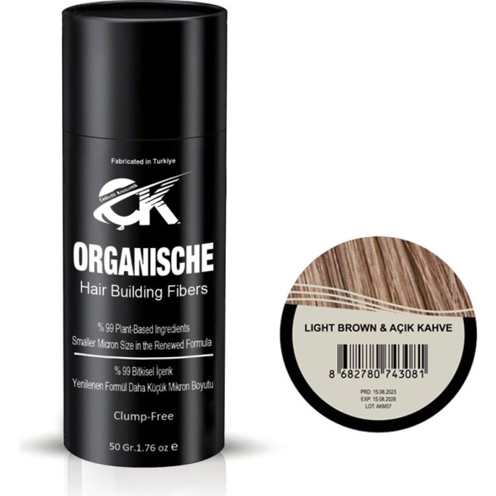 Organische Hair Building Fibers 50 gr Açık Kahve Saç Tozu Saç Boyası Fiyatı
