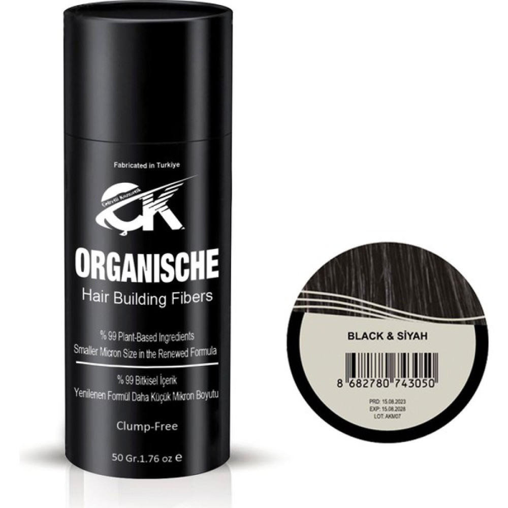 Organische Hair Building Fibers 50 gr Siyah Saç Tozu Saç Boyası Fiyatı