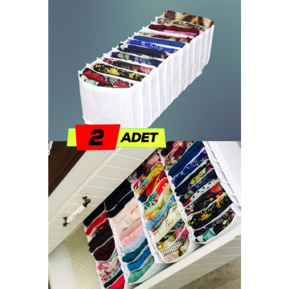 Organizerci 2 Adet 11 Gözlü M Boy Beyaz Organizer Dolap İçi Düzenleyici Fiyatı