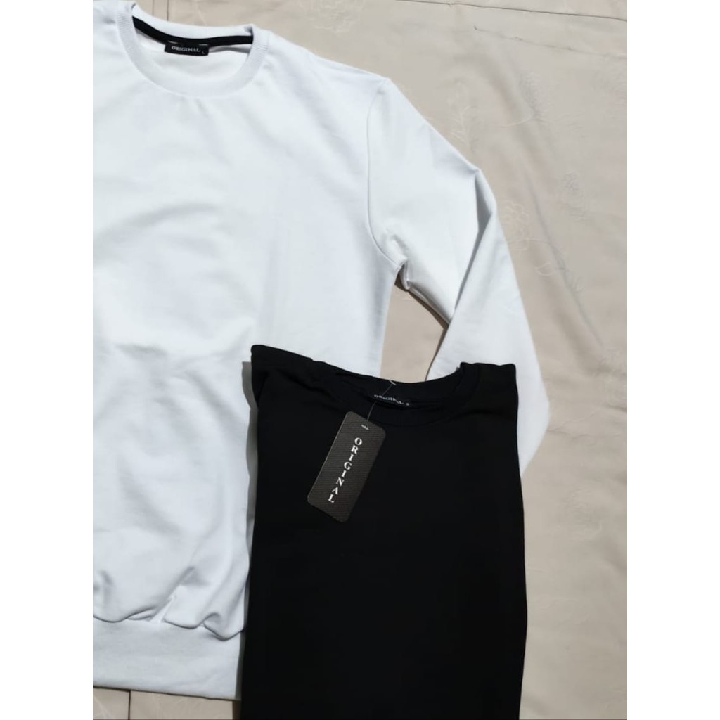 Orginal 2li paket Bisiklet Yaka Sweatshirt SİYAH-BEYAZ Giyim & İç Giyim Fiyatı