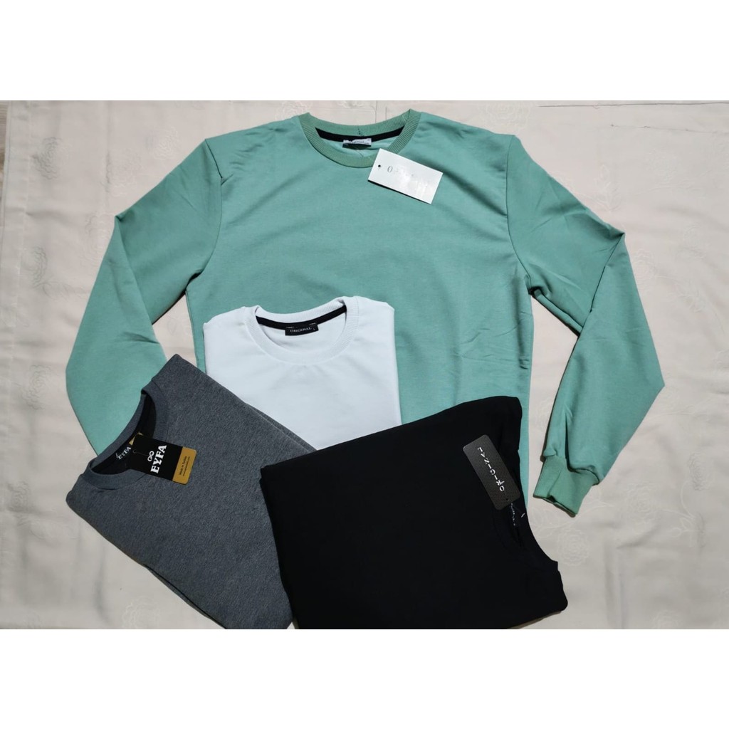 Orginal 4'lü paket Bisiklet Yaka Sweatshirt ANTRASİT-MİNT-BEYAZ-SİYAH Giyim & İç Giyim Fiyatı