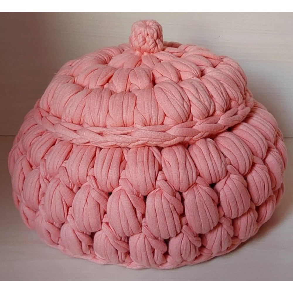 Örgü Diyarı Kapaklı Sepet Penye Sepet Düzenleyici Sepet - tabanlari 23 cm yüksekliği 11 cm - Pembe Sepet Fiyatı