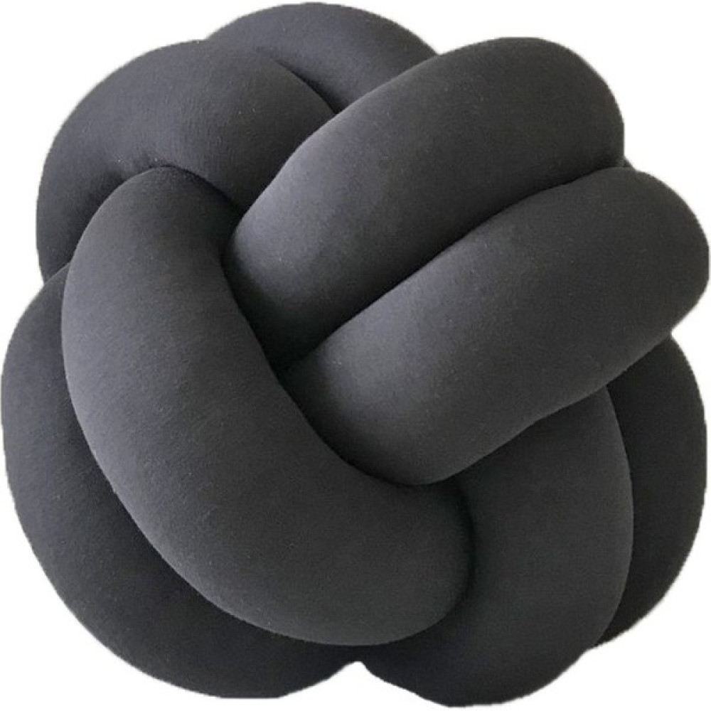 Örgü Düğüm Yastık Örgü Top Yastık Örgü Yastık Beşik Korumalık Peluş Oyuncak Dekoratif Yastık Koruma - 25 x 25 cm - Antrasit Kırlent / Mobilya Yastığı Fiyatı