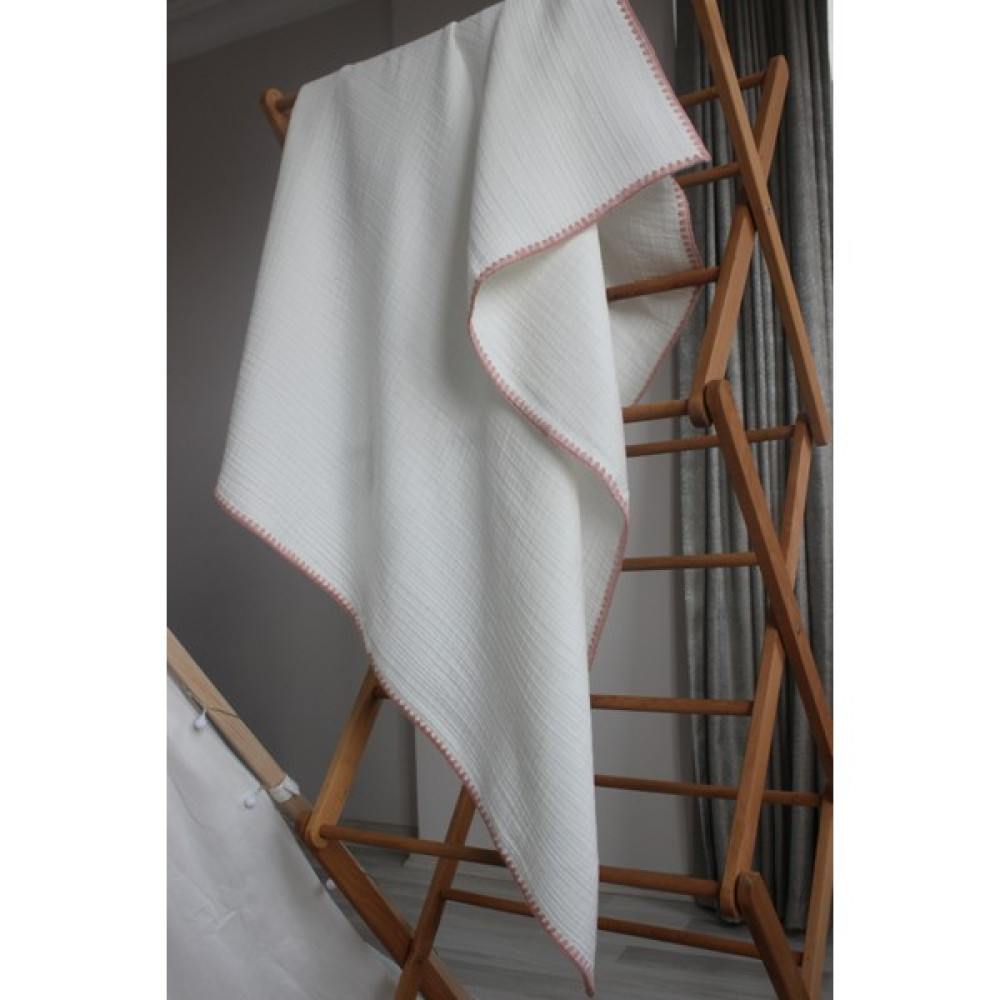 Orgwoven 4 Katlı 100 x 115 cm Beyaz Müslin Bebek Battaniyesi Müslin Örtü Bebek Battaniyesi Fiyatı