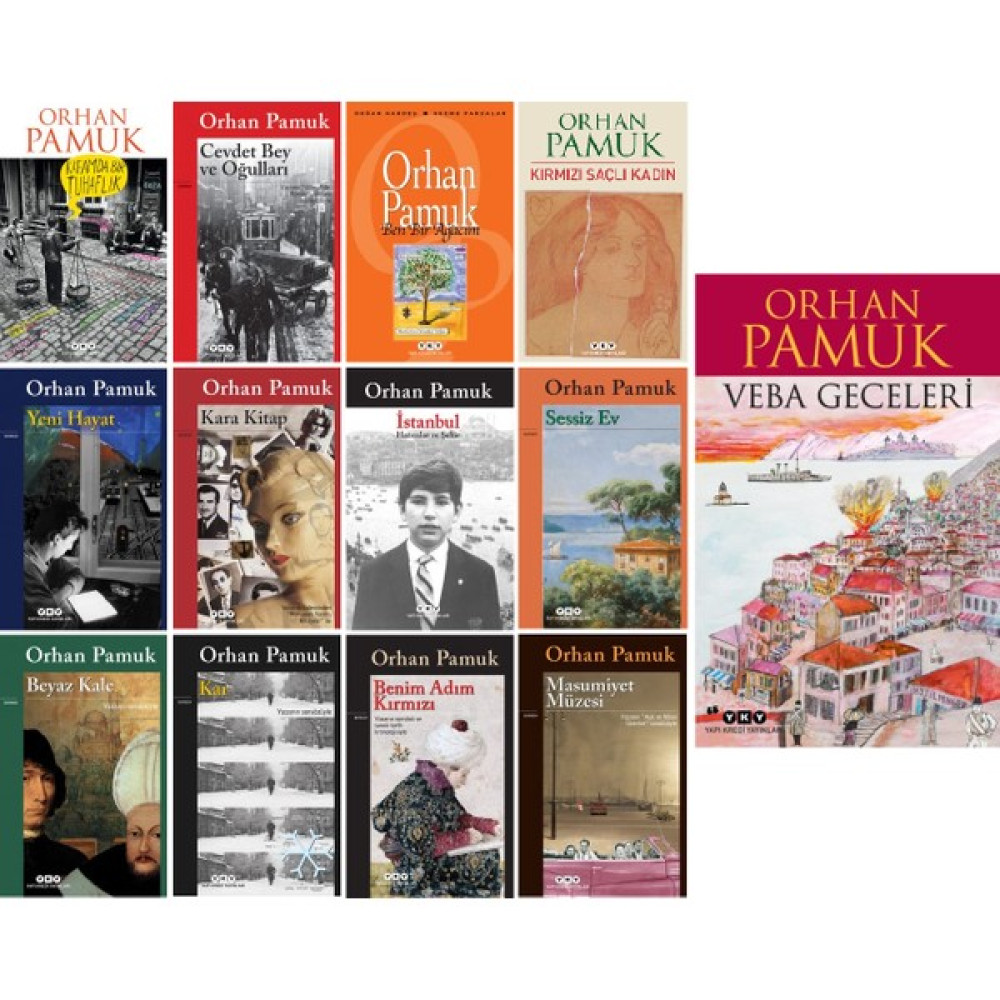 Orhan Pamuk 13 Kitap Set - Kafamda Bir Tuhaflık - Cevdet Bey ve Oğulları - Kırmızı Saçlı Kadın - Kara Kitap - Veba Geceleri - Benim Adım Kırmızı - ... Türk Klasikleri Fiyatı