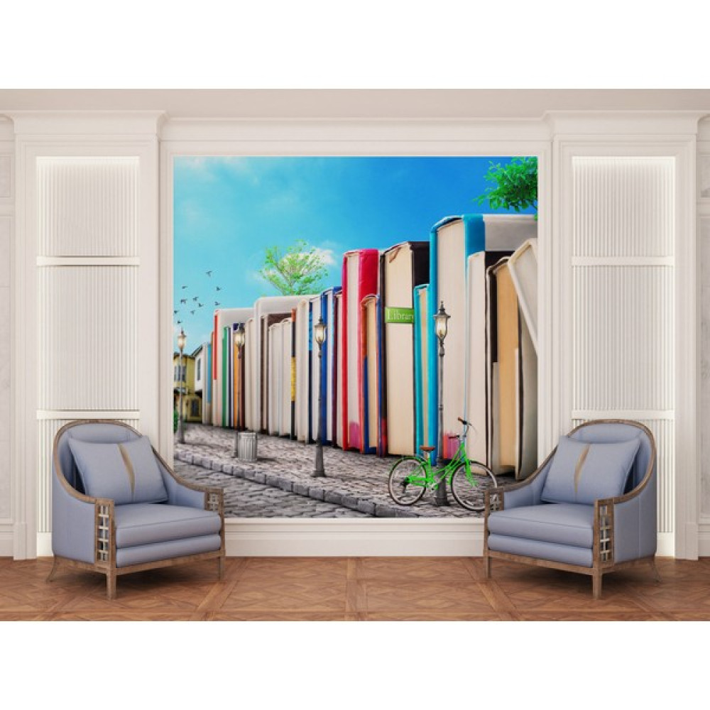 Orhun Store Kitap 3D Poster - 3 Boyutlu Tek Parça Duvar Kağıdı - 300 x 270 - Renkli Poster Fiyatı