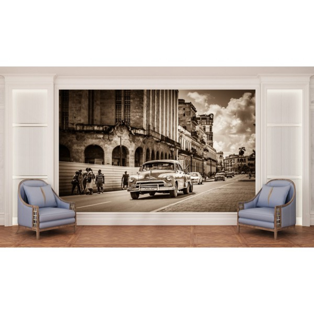 Orhun Store Vintage 3D Poster - 3 Boyutlu Tek Parça Duvar Kağıdı - 350 x 210 - Renkli Poster Fiyatı