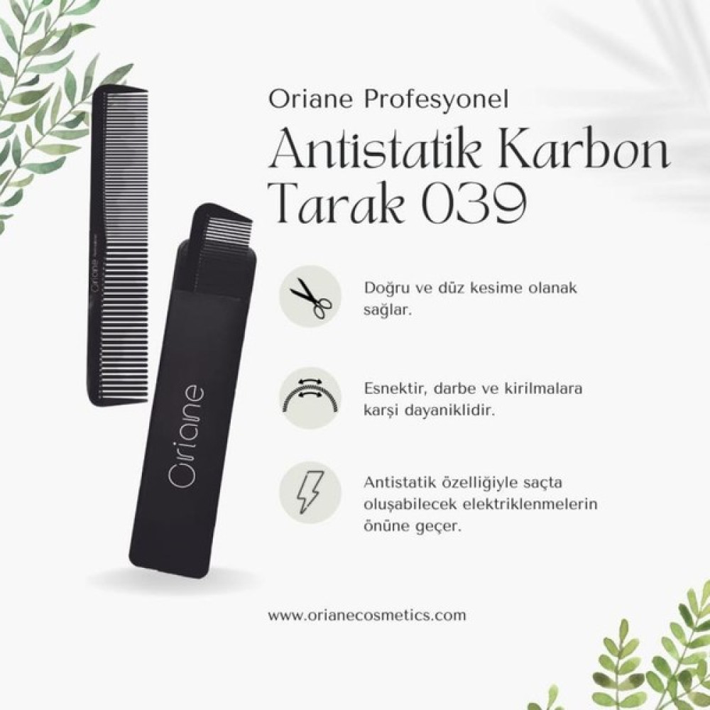 Oriane Profesyonel Antistatik Karbon Tarak 038 Oto Boyaları Fiyatı