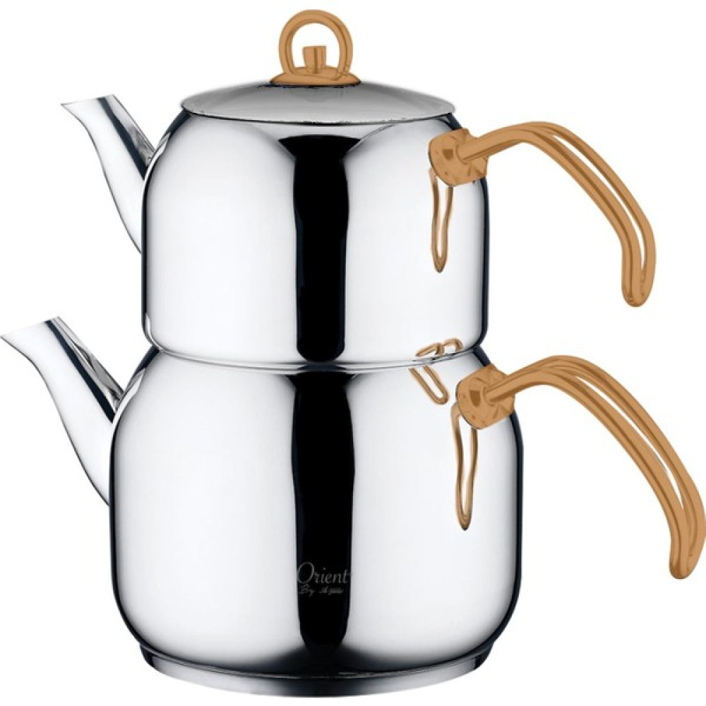 Orient By Aryıldız Çelik Çaydanlık Bronz - Metal Çay / Çaydanlık Setleri Fiyatı