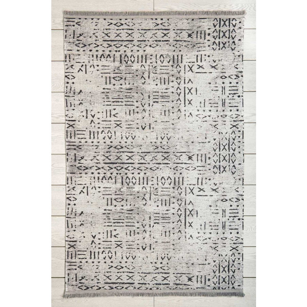 Oriente Home Iskandinav Desenli Yolluk Gri Yıkanabilir Şönil Halı Saçaklı Kaymaz Taban Koridor Halısı 200 x 200 Beden Yolluk Fiyatı
