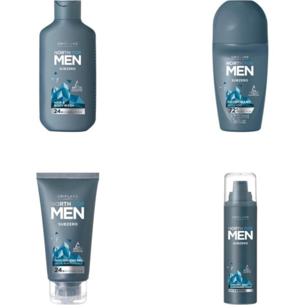 Oriflame Subzero Erkek Seti (Saç ve Vücut Şampuanı - Roll-On Deodorant - Sabun - Tıraş Köpüğü) - 1001 ml Duş Jelleri ve Banyo Köpükleri Fiyatı
