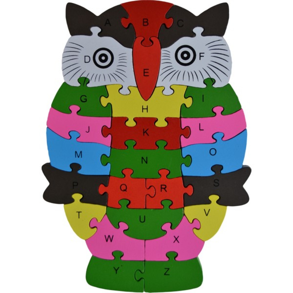 Original Buotique Ahşap İngilizce Harfler Rakamlar Eğitici Lucky Owl Şanslı Baykus Puzzle Oto Boyaları Fiyatı