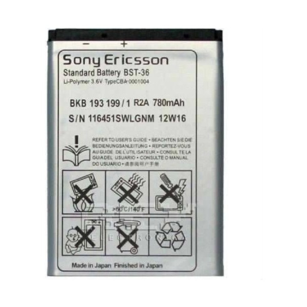 Originald Sony ERİCSONBST36 Batarya Pil Cep Telefonu Bataryası Fiyatı