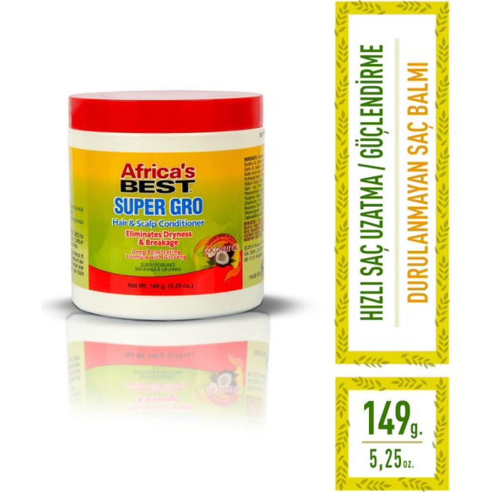 Originals by African's Best Africa's Best Super Gro Yavaş Uzayan Saçlara Özel Saç Balsamı Saç Bakım Maskeleri & Serumlar & Spreyler Fiyatı