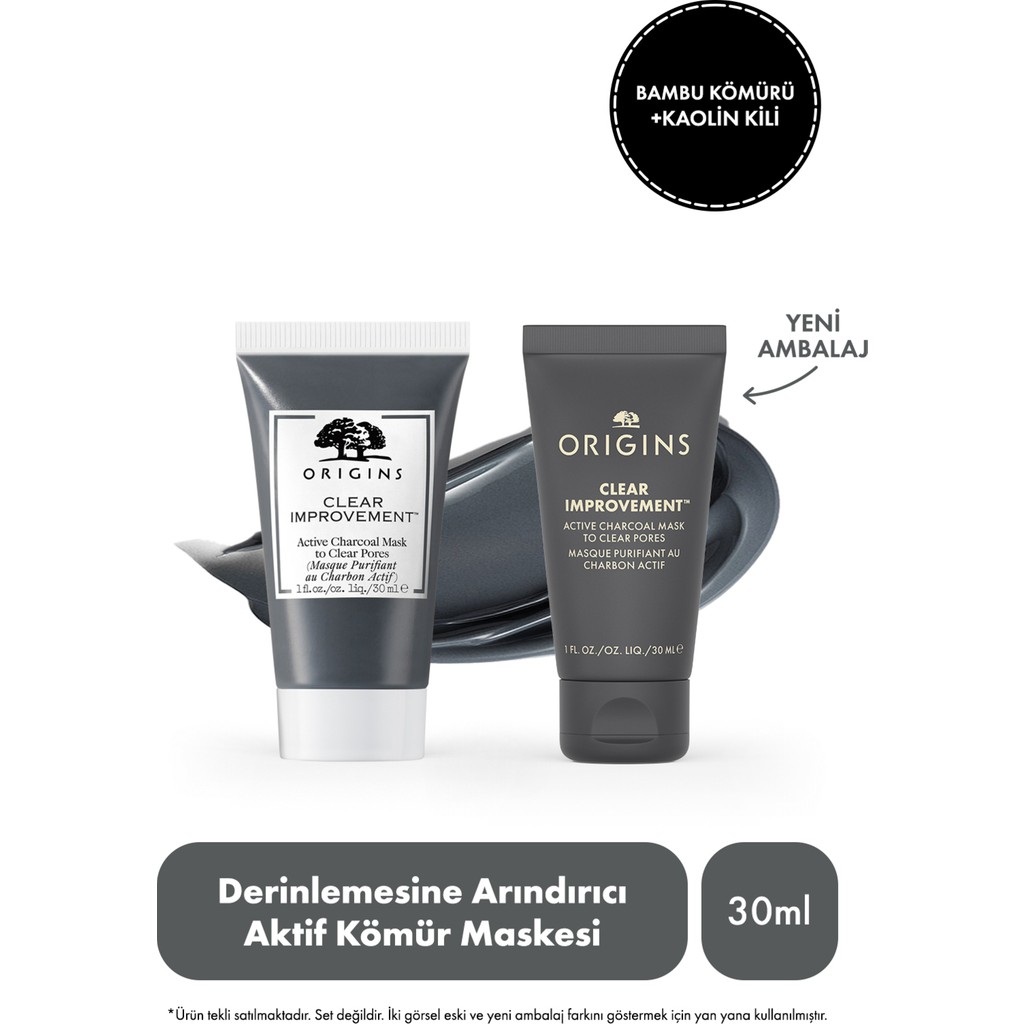 Origins Clear Improvement Aktif Kömürlü Gözenek Sıkılaştırıcı ve Arındırıcı Yüz Maskesi 30 ml Diğer Fiyatı