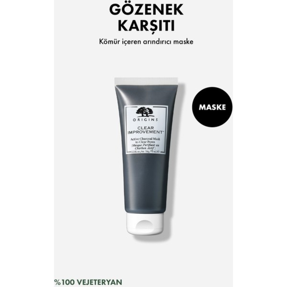 Origins Clear Improvement Gözenek Karşıtı Aktif Kömür Maskesi 75 ML Maskeler Fiyatı