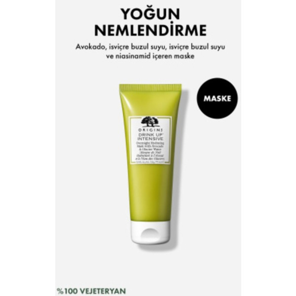 Origins Drink Up Avokado ve İsviçre Buzulu Suyu İçerikli Yoğun Gece Maskesi 75ml Maskeler Fiyatı
