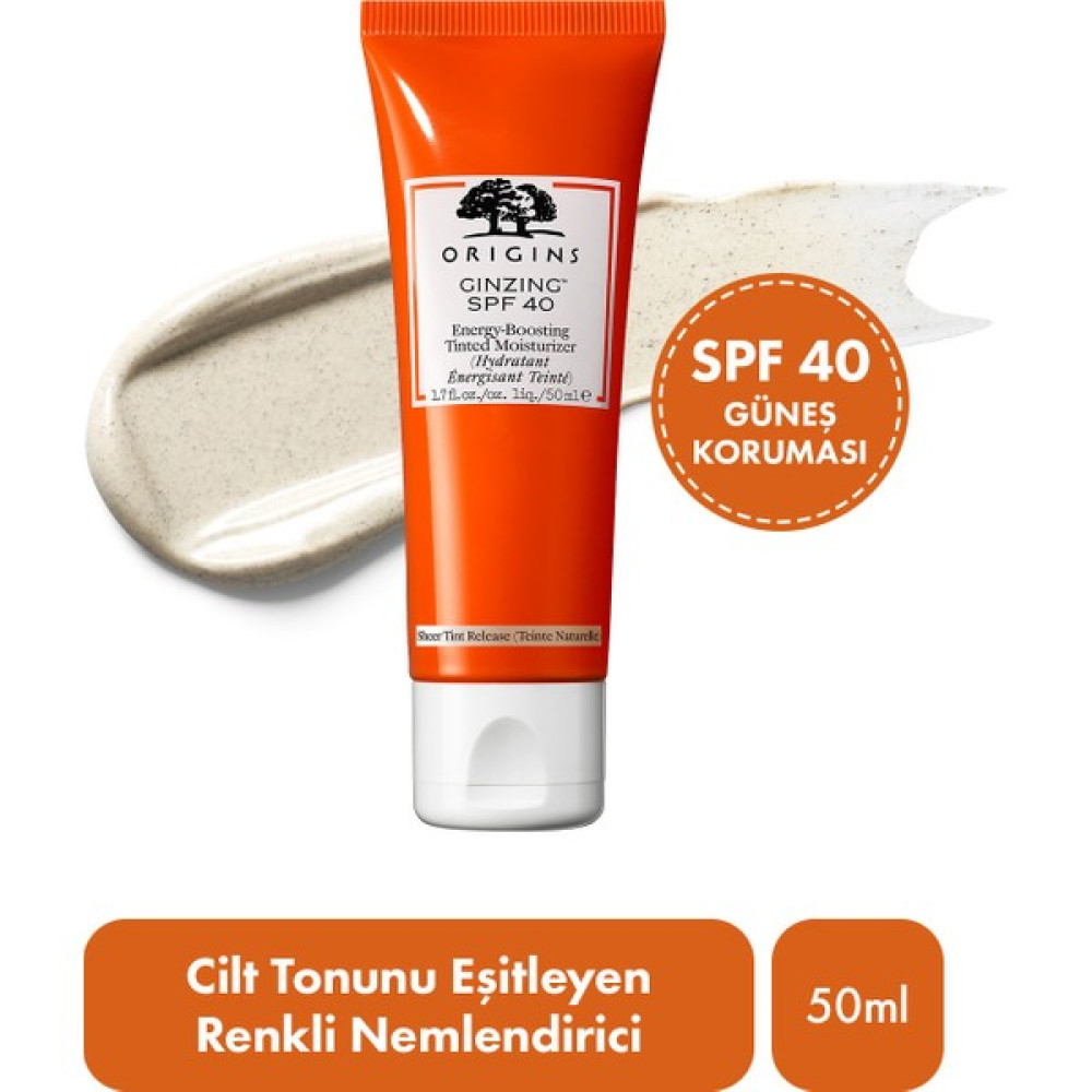 Origins Ginzing™ SPF40 Canlandırıcı ve Aydınlık Görünüm Veren Renkli Nemlendirici 50 ML Nemlendiriciler Fiyatı