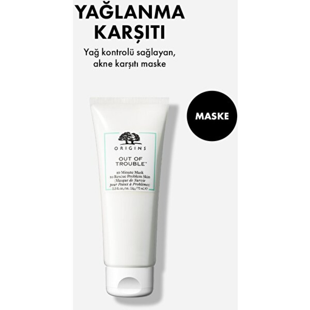 Origins Out of Trouble Cilt Problemlerine Karşı 10 Dakikalık Maske 75 ML Maskeler Fiyatı