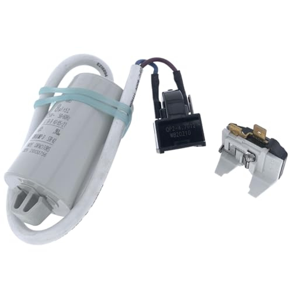 ORIGPARTS 4.7 Ohm 3-Pin PTC Starter/Start Relay QP2-4.7G12 and Overload and Capacitor Kit for Mini Fridges, Compact Refrigerators, Beverage & Wine/Beer Coolers, Deep Freezers, Beer/Wine Refrigerators