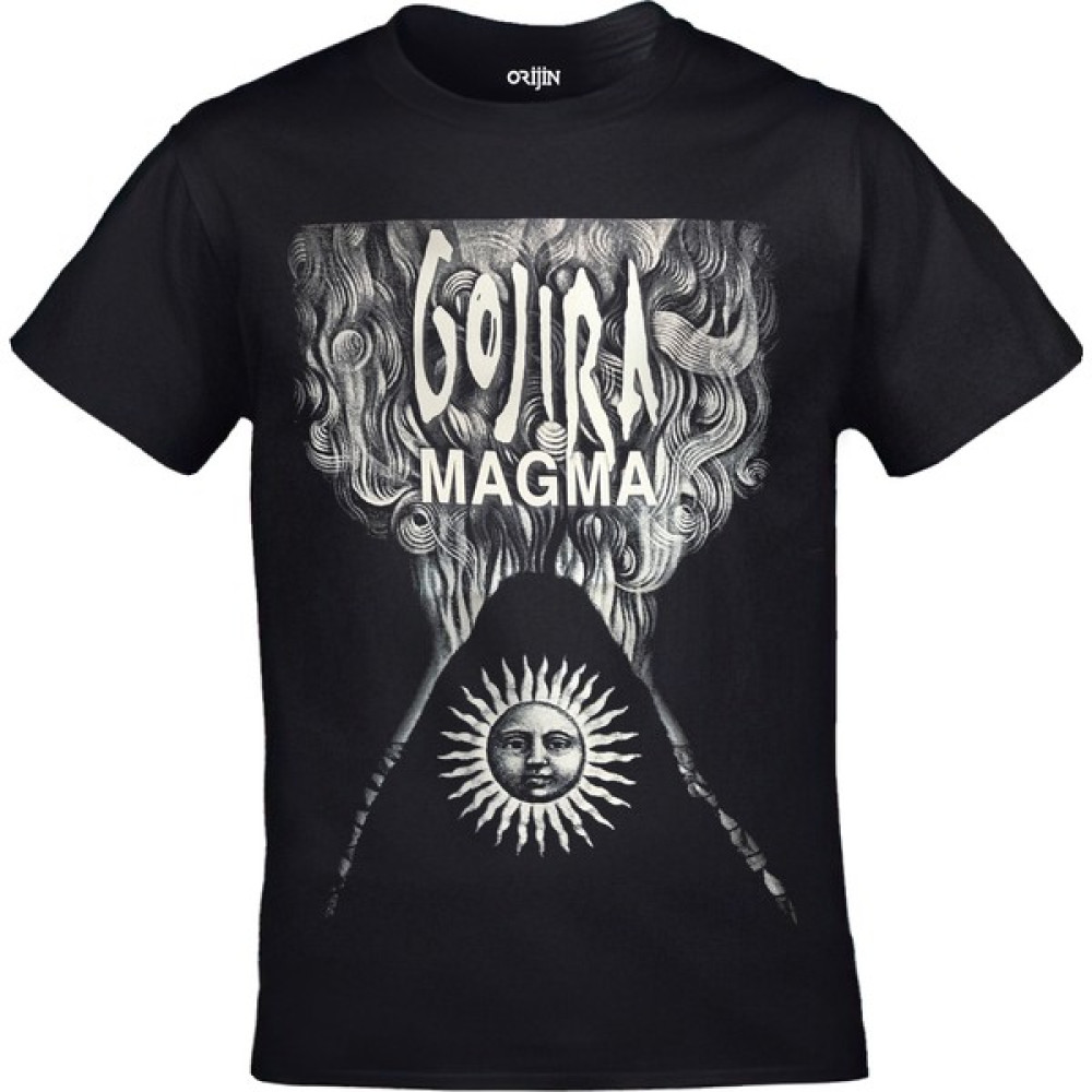Orijin Tekstil Gojira - Magma Unisex Baskılı Siyah Tshirt Erkek T-shirt Fiyatı