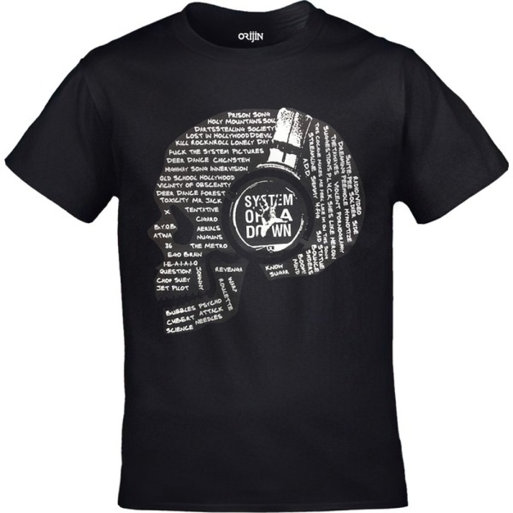 Orijin Tekstil System Of A Down - Kurukafa Müzik Unisex Baskılı Siyah Tshirt Erkek T-shirt Fiyatı