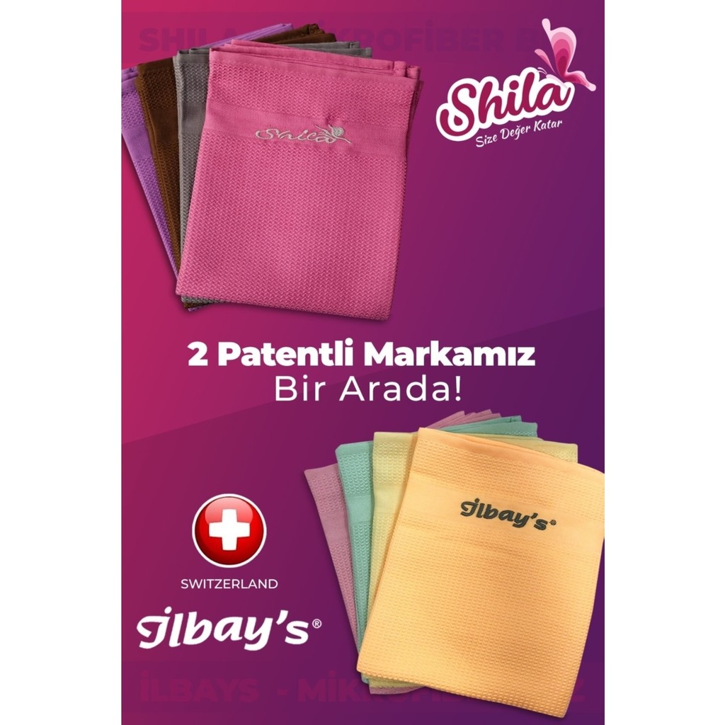 Orijinal Mix 8'li Mikrofiber Temizlik Bezi Shila & Ilbays Yüksek Emicilik Özelliği ile Tüm Yüzeylerde Kullanım Diğer Fiyatı