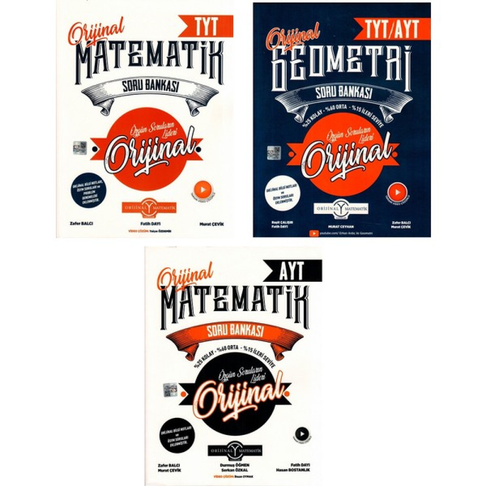 Orijinal TYT Matematik -AYT Matematik- TYT-AYT Geometri Soru Seti Kaynak Kitapları Fiyatı
