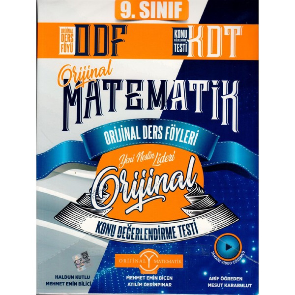 Orijinal Yayınları 9. Sınıf Matematik Odf Kdt Seti Kaynak Kitapları Fiyatı