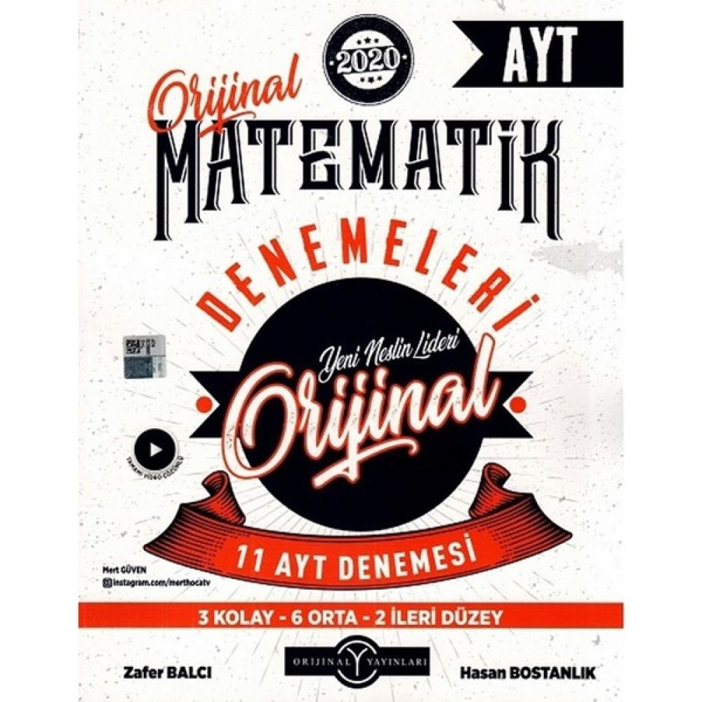 Orijinal Yayınları AYT Orijinal Matematik 11 li Denemeleri - Hasan Bostanlık Matematik Fiyatı