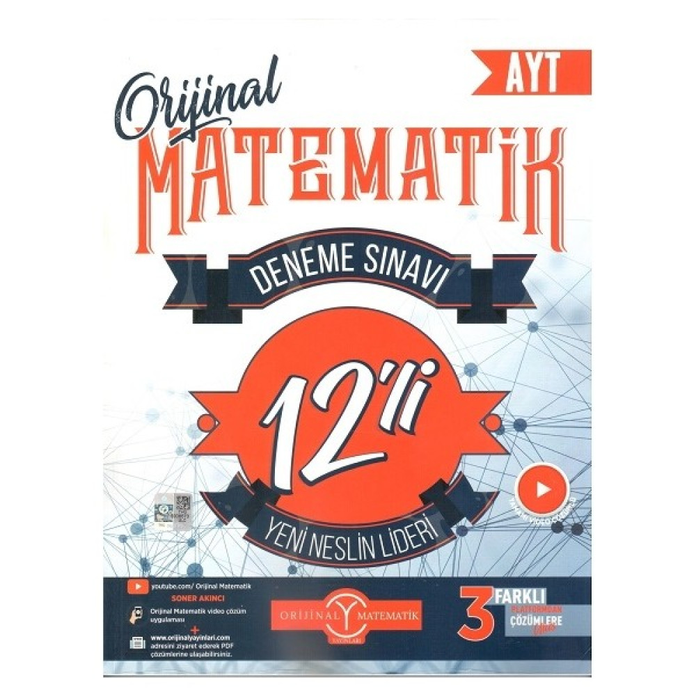 Orijinal Yayınları Ayt Orijinal Matematik 12'li Deneme Sınavı 2023 Yeni Matematik Fiyatı