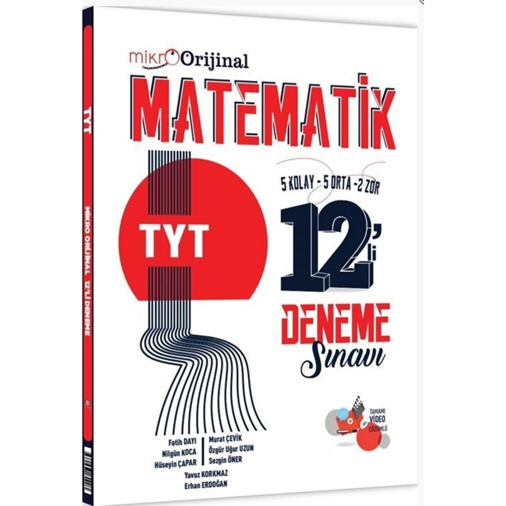 Orijinal Yayınları Mikro Orijinal TYT Matematik 12'li Deneme Sınavı Üniversite Hazırlık İçin 2025 Basımı Diğer Fiyatı